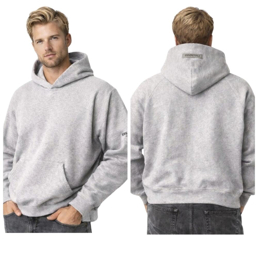 Fear of God Essentials Pullover Hoodie Grey Size L    F327